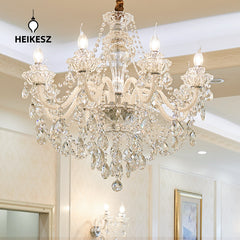 HEIKESZ French Chandelier Crystal Ceiling Light Modern Simple Living Room Bedroom Study European Restaurant Hotel Lobby Lighting Fixture