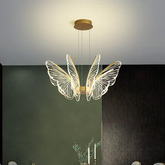 HEIKESZ Nordic designer butterfly chandelier modern simple atmosphere lighting luxury study living room bedroom creative personality lamp lighting fixtures for celling lighting