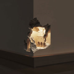 Notre Dame Night Light Bedside Corridor Aisle Gypsum Lamp Embedded Corner Corner Embedded Wall Lamp B & B Ambience Light