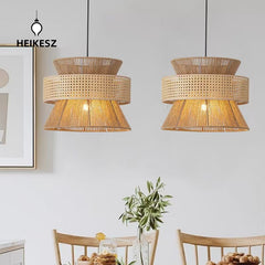 HEIKEZ Japanese style Wabisha style pendant lamp Zen tea room homestay industrial style restaurant antique hotel retro vine lamp ceiling light fixture