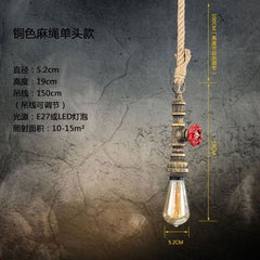 HEIKESZ American retro water pipe ceiling light restaurant coffee shop creative clothing store LOFT industrial style multi head combination light