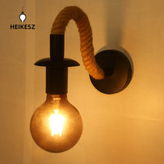 HEIKESZ Retro rope LED indoor and outdoor wall lights indoor villa courtyard lights community terrace lights exterior wall wall lights