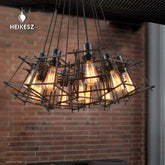 HEIKESZ American Retro Industrial Style Chandelier Personalized Creative Bar Living Room Chandelier Loft Retro Iron Art Chandelier american style retro outdoor indoor retro bedroom lamp american-style Industrial wind