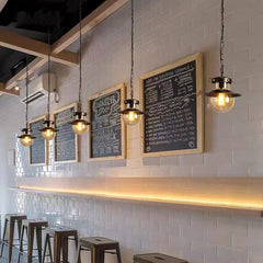 HEIKESZ American Retro Dining Room Coffee Shop Pub Bar Snack Milk Tea Shop Creative Industrial Chandelier Restaurant Table Lamp LED Light for Bedroom Night Aesthetic Room Lamp