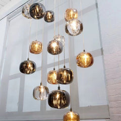 HEIKESZ Nordic Crystal Apple Chandelier Luxury Small Droplight Creative Design for Bedside Restaurant Bar
