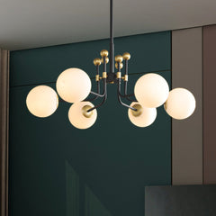 HEIKESZ Nordic Modern Glass Pendant Light Creative Living Room Bedroom Study Dining Room Ceiling Lamp Designer Lighting