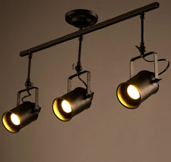 HEIKESZ American Industrial Retro Spotlight Chandelier Wall Light Bulb Bar Personality Clothing Store Open-Mounted Long Brush Holder LED Spotlight american style retro outdoor indoor retro bedroom lamp american-style Industrial wind