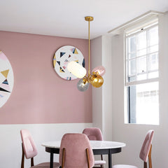 HEIKESZ Minimalist Nordic chandelier light luxury children's room girl princess colored balloon glass personalized bedroom dining room lamp light fixtures for celling lights