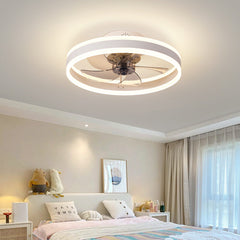 HEIKESZ LED Ceiling Fan Light Nordic Modern Design Invisible Fan Lamp for Bedroom Dining Room Balcony One-year Warranty Energy Saving