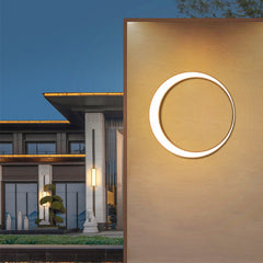 HEIKESZ Waterproof Outdoor Wall Lamp Crescent Design for Villa Courtyard Hotel Exterior Decoration Yard Layout Lighting