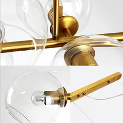 HEIKESZ Luxury Nordic Glass Ball Chandelier Creative Molecular Bubble Light for Bedroom Dining Living Room
