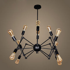 HEIKESZ American Industrial Style Modern Minimalist Iron Office Spider Chandelier Living Room Study Creative Personality Industrial Retro american style retro outdoor indoor retro bedroom lamp american-style Industrial wind