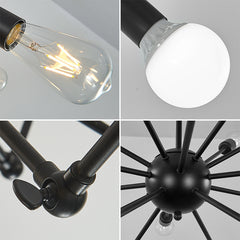 HEIKESZ Industrial Style Spider Chandelier Creative Personality Art Lamps Simple Retro Living Room Clothing Store Nordic Iron Droplight LED Light for Bedroom Night Aesthetic Room Lamp