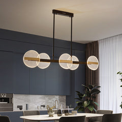 HEIKESZ Nordic restaurant chandelier, new modern minimalist creative personality bar led strip light luxury dining table lamp light fixtures for celling light