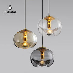 HEIKESZ Modern light luxury medieval European glass chandelier modern simple bedside restaurant bar counter corridor chandelier Chandelier, restaurant light, living room light