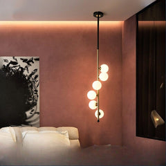 HEIKESZ Nordic Bed Head Chandelier Creative Art Light Luxury Post-Modern Minimalist Living Room Ceiling Lamp for Villa Hotel Lighting
