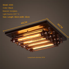 HEIKESZ American Retro Nostalgic Industrial Style Lamps American Country Loft Bar Cafe Creative Iron Ceiling Lamp