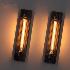 HEIKESZ European-Style Creative Aisle Long Di Wall Lamp American Retro Industrial Style Bedside Rectangular Bedroom Wall Lamp american style retro outdoor indoor retro bedroom lamp american-style Industrial wind