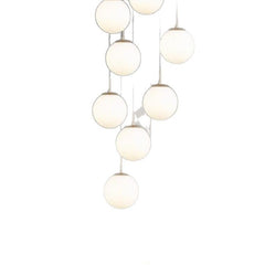 HEIKESZ Nordic modern simple revolving staircase long chandelier duplex building apartment high villa living room building middle floor chandelier lamp light fixtures for celling light