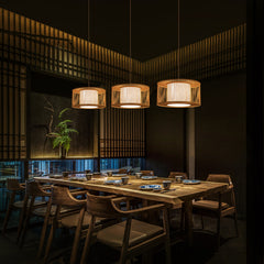 HEIKESZ South East Asia B & B Round Bamboo Japanese Zen Tatami Living Room Bedroom Dining Table Bar Chandelier lamp light fixtures for celling lights