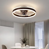 HEIKESZ LED Ceiling Fan Light Nordic Modern Design Invisible Fan Lamp for Bedroom Dining Room Balcony One-year Warranty Energy Saving