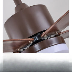 HEIKESZ Industrial Retro Ceiling Fan with Light Remote Control Large Size Integrated Fan for Living Room Home Use Cross Border Wholesale