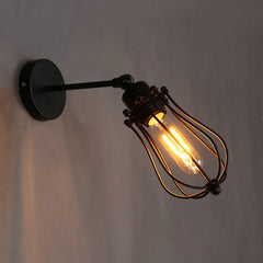 HEIKESZ Nordic American Retro Living Room Balcony Aisle Light Small Iron Frame LED Wall Lamp Creative Country Nostalgic Single Head Pendant Lamp american style retro outdoor indoor retro bedroom lamp american-style Industrial wind