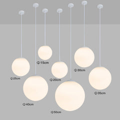 HEIKESZ Simple modern restaurant ball chandelier single head round bar clothing store staircase aisle shopping mall large ball lamp lighting fixtures for celling lights