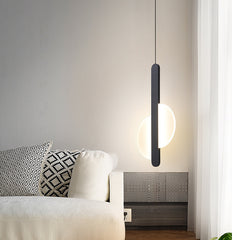 HEIKESZ Modern Nordic Minimalist Bedside Chandelier Creative Long Line Droplight Luxury Lighting for Bedroom Living Room Ceiling Lamp