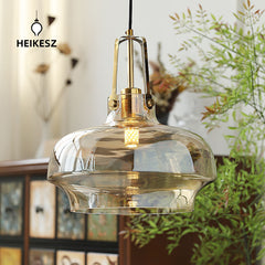 HEIKESZ Nordic Ceiling Light Modern Minimalist Pendant Lamp Creative Design for Restaurant Bar Balcony Corridor Vintage Art Lighting Fixture