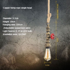 HEIKESZ American retro water pipe ceiling light restaurant coffee shop creative clothing store LOFT industrial style multi head combination light