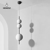 HEIKESZ Nordic Minimalist Pendant Light Modern Glass Hanging Lamp for Bedroom Dining Room Bar Cafe Creative Designer Lighting