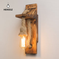HEIKESZ 【One-year warranty, free shipping】American Retro Wooden Wall Lamp Restaurant Coffee Shop Bar Lamp Industrial Style Aisle Corridor Creative Decorative Lamp