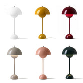 HEIKESZ Modern Touch Dimming Bud Table Lamp Danish Designer Bedside Lamp Eye Protection Study Lamp Living Room Decor Mushroom Night Light