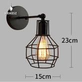 HEIKESZ American Country Retro Industrial Style Living Room Dining Room and Study Room Wall Lamp