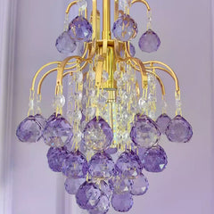 HEIKESZ French light luxury crystal small chandelier fruitful modern simplicity high sense porch aisle bedroom bedside lamp light fixtures for celling light