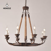 HEIKESZ American retro chandelier personality nostalgic villa guest restaurant bar clothing store decorative industrial wind chandelier