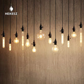 HEIKESZ 【One-year warranty, free shipping】E27 Screw LED Bulb Edison Light Source Single Lamp Creative Shop Bar Restaurant with Plug Switch Chandelier