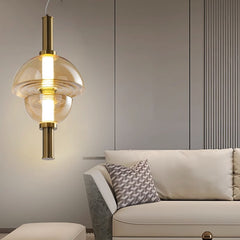 HEIKESZ Nordic simple modern restaurant glass small chandelier homestay master bedroom bedside light luxury cafe dining table bar chandelier lamp light fixtures for celling light