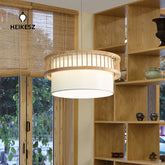 HEIKESZ Nordic Solid Wood Pendant Light for Restaurant Dining Room Japanese Style Bedroom Ceiling Lamp with Hanging Wire