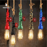 HEIKESZ American retro water pipe ceiling light restaurant coffee shop creative clothing store LOFT industrial style multi head combination light