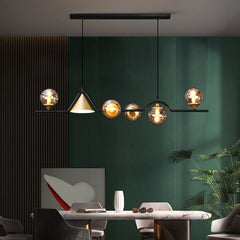 HEIKESZ Nordic Three Head Chandelier Modern Dining Table Lamp Creative Luxury Bar Counter Light