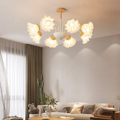 HEIKESZ Nordic living room chandelier solid wood bedroom lighting creative lily of the valley children's room lighting French cream wind retro dining room lighting fixtures for celling lighting