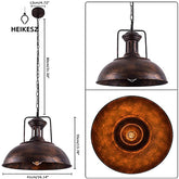 HEIKESZ Industrial Vintage Ceiling Light Iron Material for Restaurant Cafe Home Decoration Cross Border Lighting