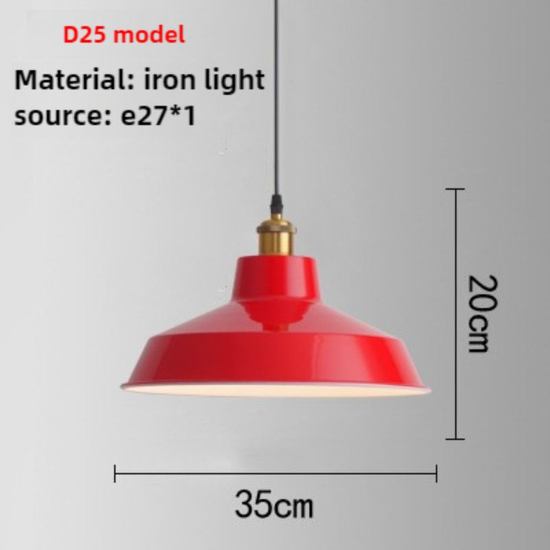 HEIKESZ Red industrial style retro Japanese restaurant hot pot restaurant store shop simple single head lampshade hotel special chandelier