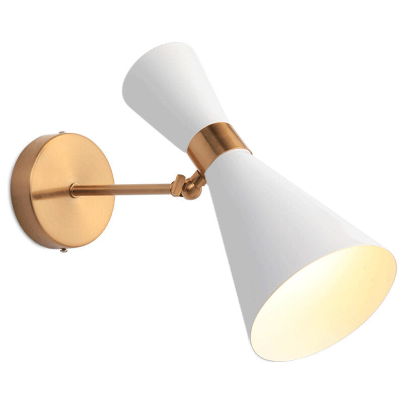 HEIKESZ Modern Minimalist Horn Wall Lamp Nordic Style LED Lighting for Living Room Bedroom Bathroom Mirror Warm Light