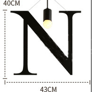 HEIKESZ Retro Personalized Letter Chandelier Wrought Iron Creative Restaurant and Cafe Bar Clothing Store English Letter Assembled Lamp american style retro outdoor indoor retro bedroom lamp american-style Industrial wind