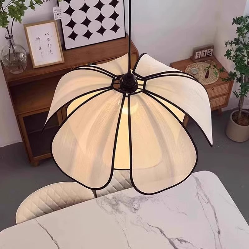 HEIKESZ French cream wind chandelier Nordic simple dining room living room bedroom Japanese medieval art advanced petal lamp light fixtures for celling lights