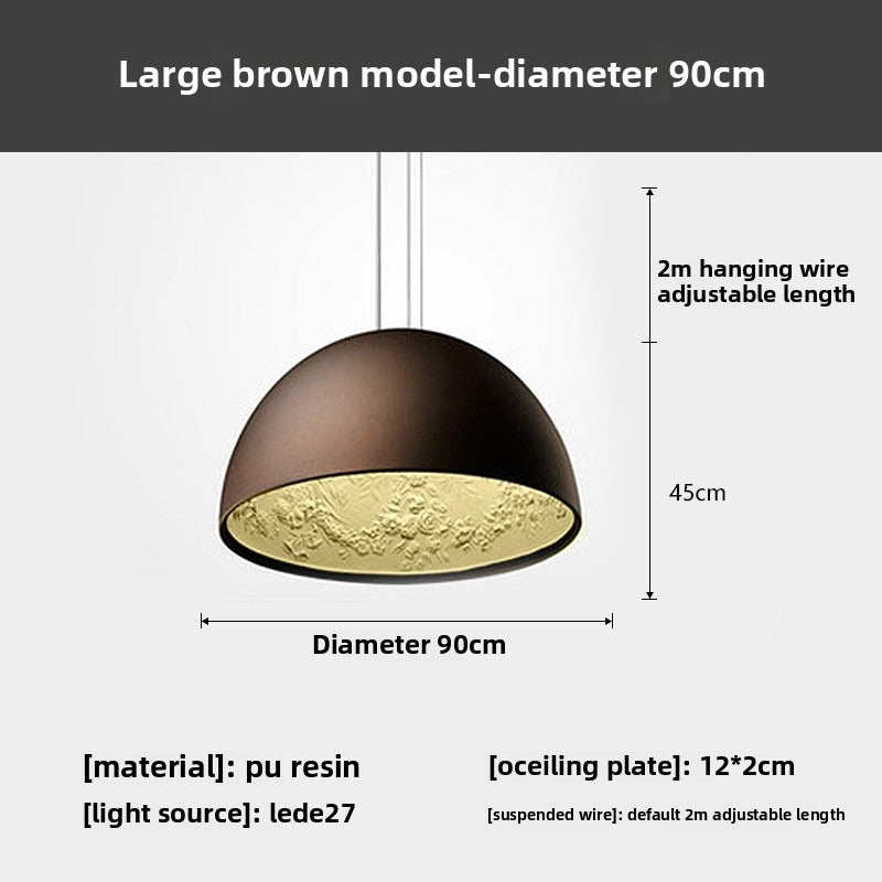 HEIKESZ Cross-border special for modern simple restaurant lights personalized creative sky garden chandelier Nordic room semicircular resin lamp light fixtures for celling lights