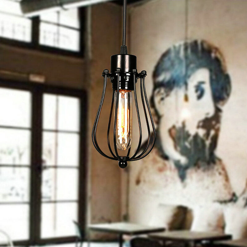 HEIKESZ Retro Cafe Bar Lamp European Restaurant Simple Lamp in the Living Room American Country Industrial Style Small Droplight american style retro outdoor indoor retro bedroom lamp american-style Industrial wind